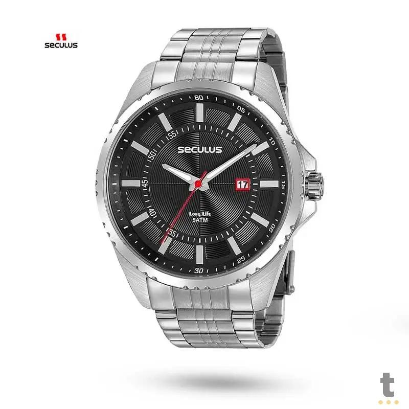 Relógio de Pulso Seculus Long Life em Aço - 20850G0SVNA1 Truedata